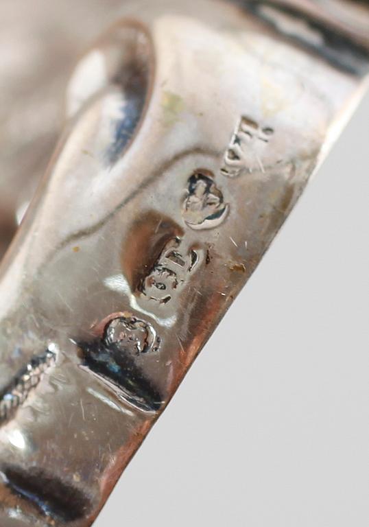 LJUSSTAKAR, 1 par, silver, 1800-talets mitt.