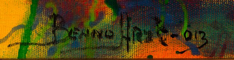 Benno Arzt, Acrylic on canvas, "Fågelbadet", signed, dated 013.