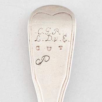 Spoons, 6 pcs, silver, Sweden and Norway, late 18th-early 20th century.