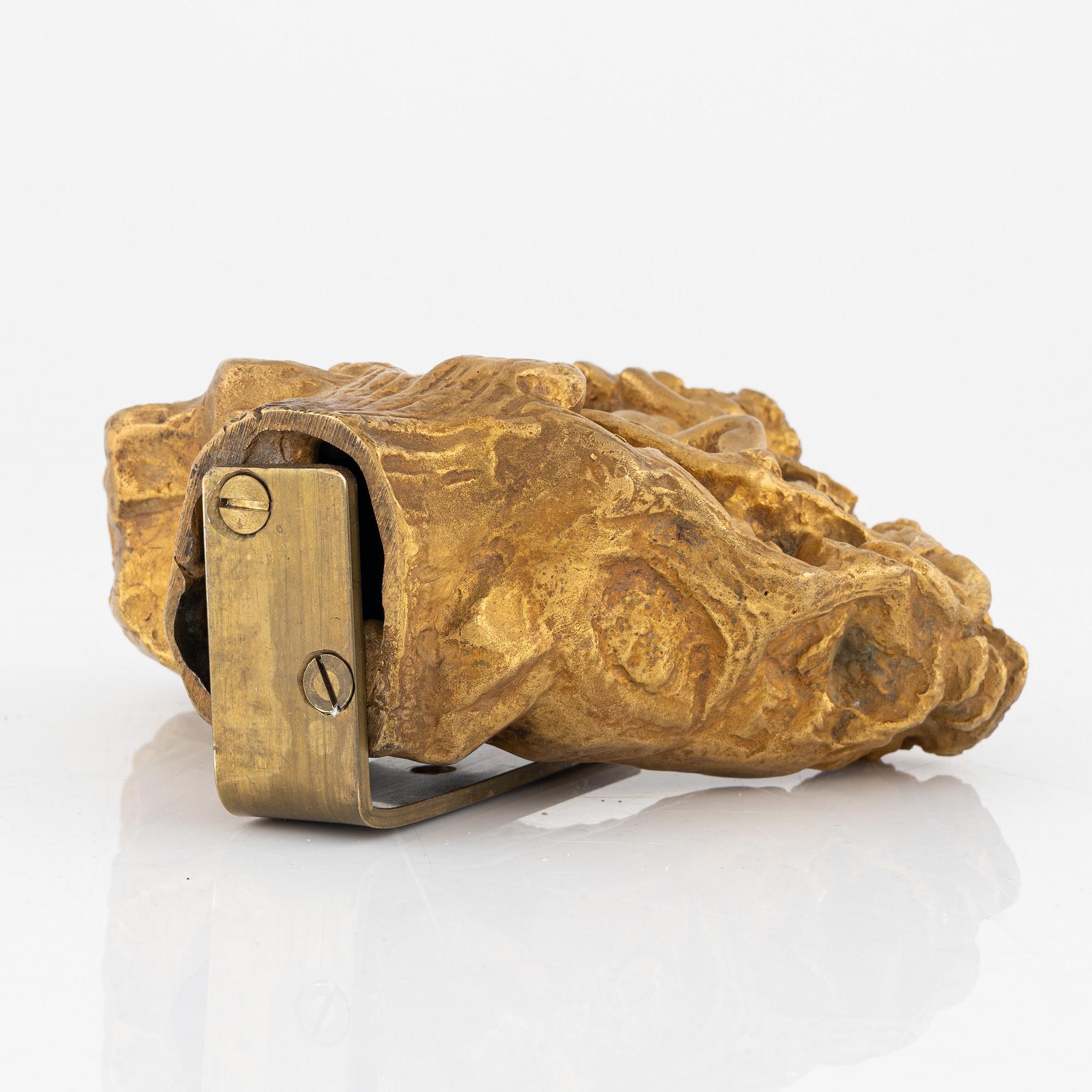 Stig Blomberg, wall sculpture in gilded bronze.