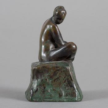 CARL ELDH, Bronsskulptur, signerad. Otydlig gjutarstämpel.