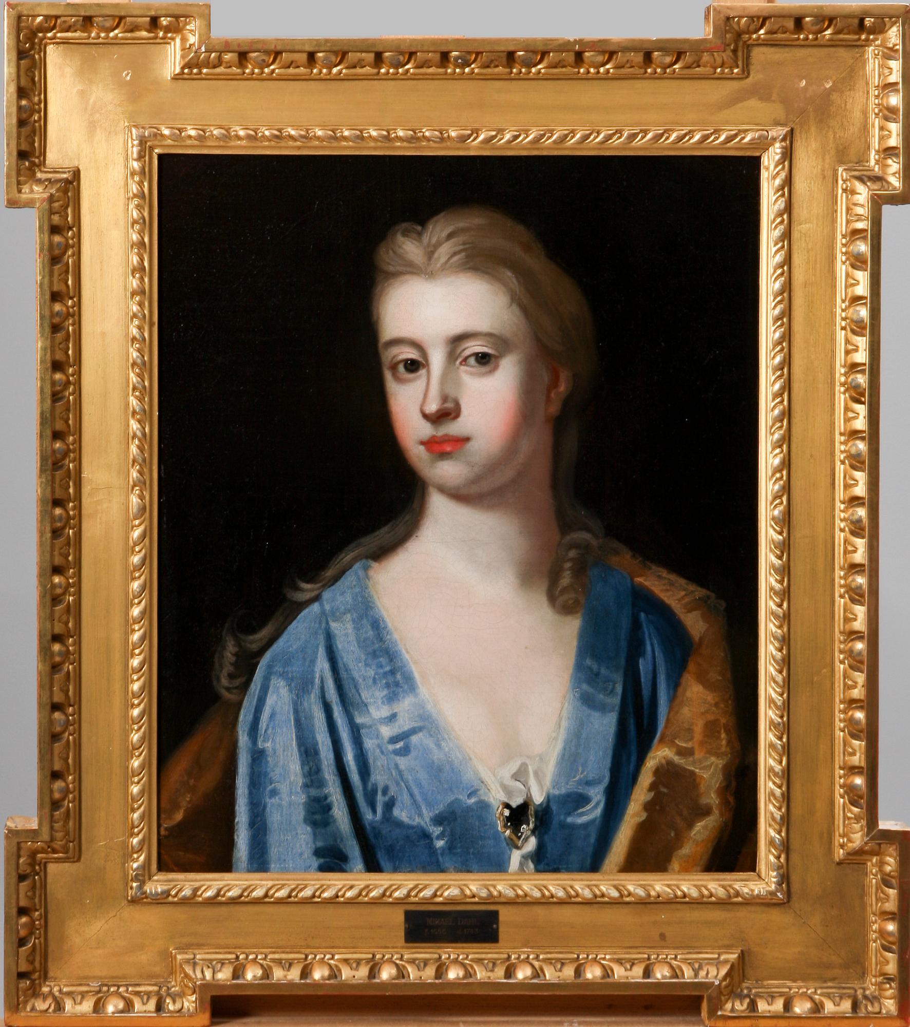 MICHAEL DAHL, hans art, olja på pannå, 1800-tal.