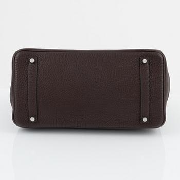 Hermès, a chocolate brown Togo leather 'Birkin 35' handbag, 2008.