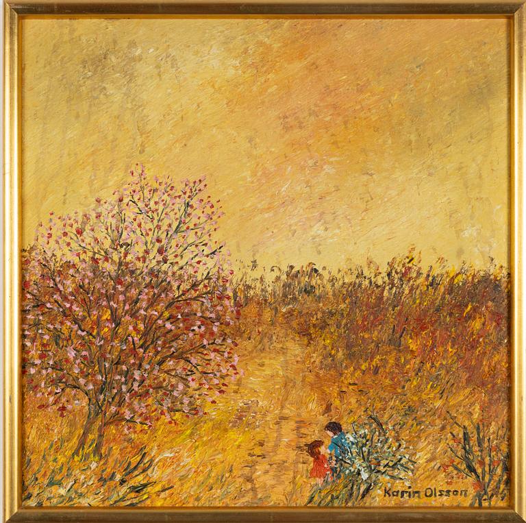 Karin Olsson, Landscape with Playing Children.