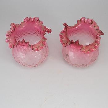 Two glass shades, late 19th century.