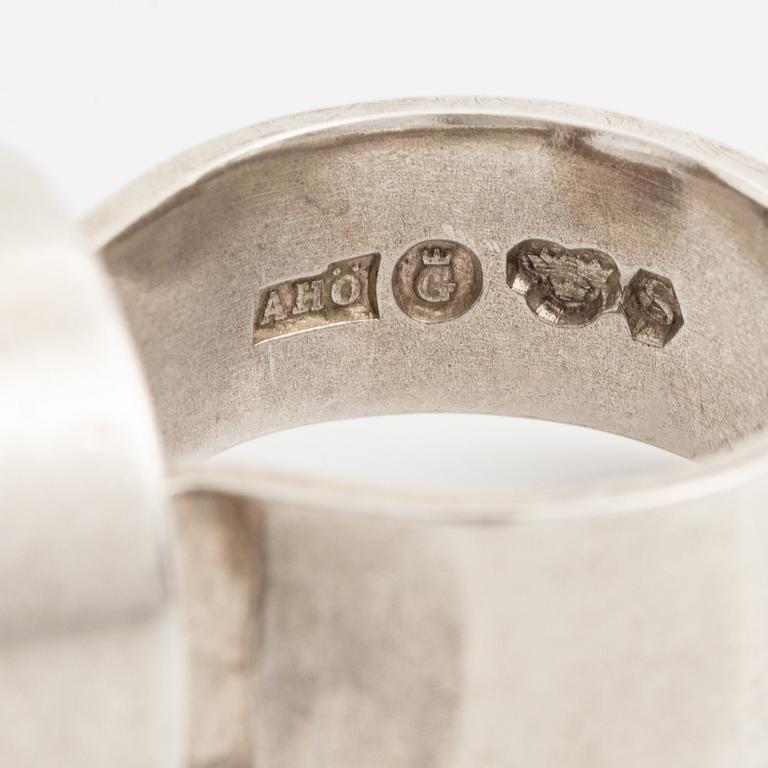 Anders Högberg, Ring, sterlingsilver med bergkristall.