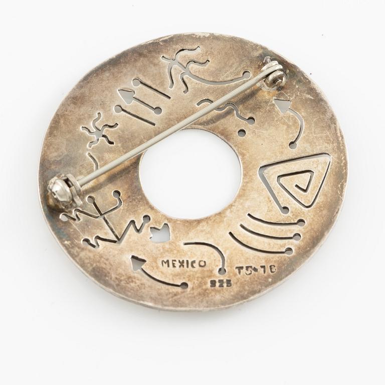 Brooch sterling silver, Mexico.