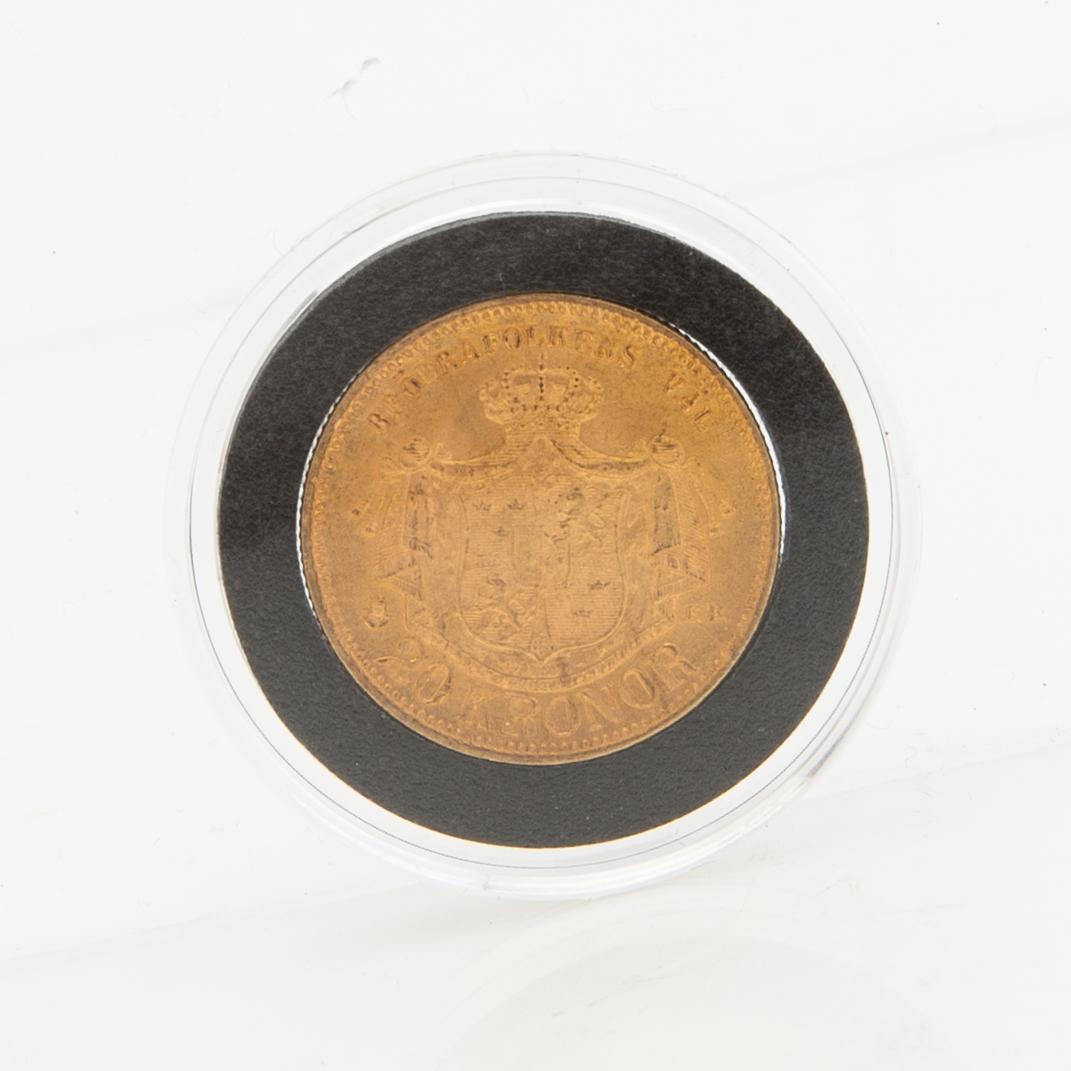 Guldmynt Sverige, Oscar II 20 kr, 1876.