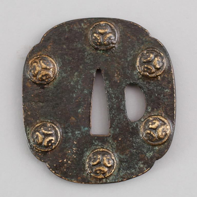 TSUBA, järn, Edo 1603-1868.