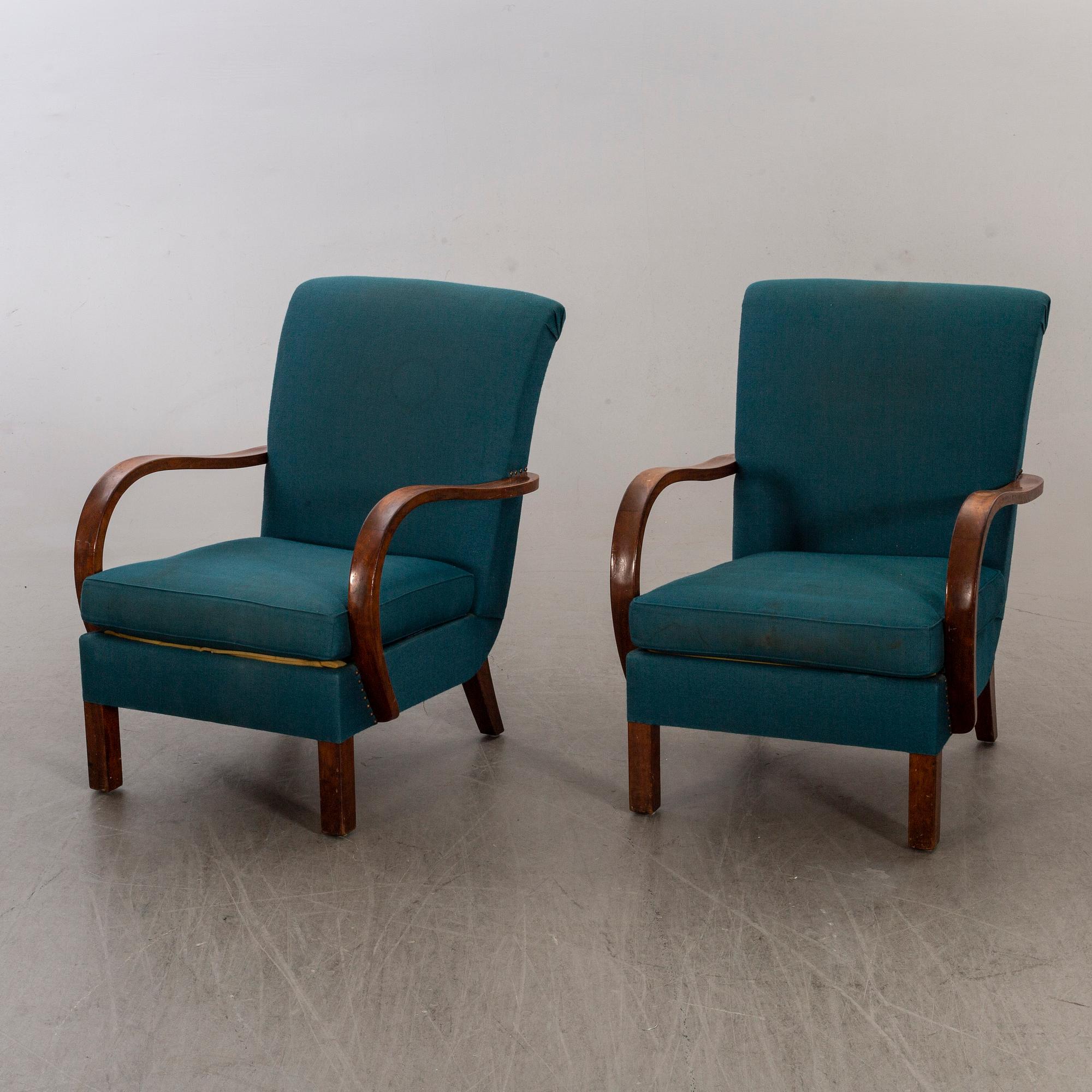 FÅTÖLJER ett par Swedish Modern 1940/50-tal.