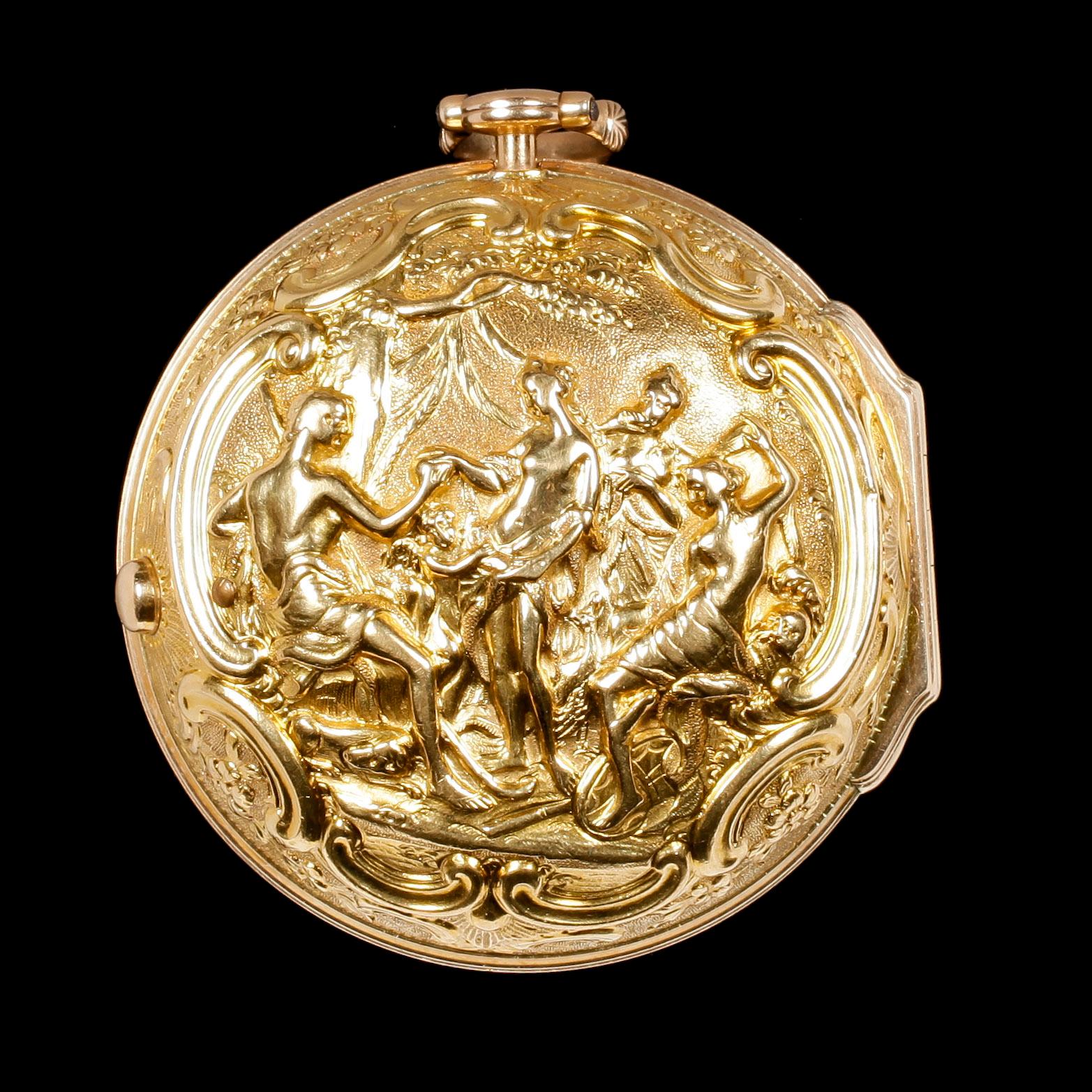 HERRFICKUR, 18k guld, Dunlop, London, trol senare ytterboett. 1800-tal.
