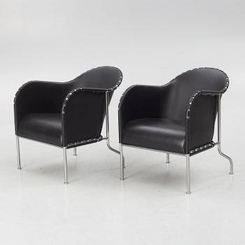 Mats Theselius, a pair of  "Bruno" lounge chairs, Källemo.