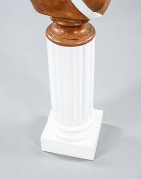 A late 20th century bust on a pedestal.