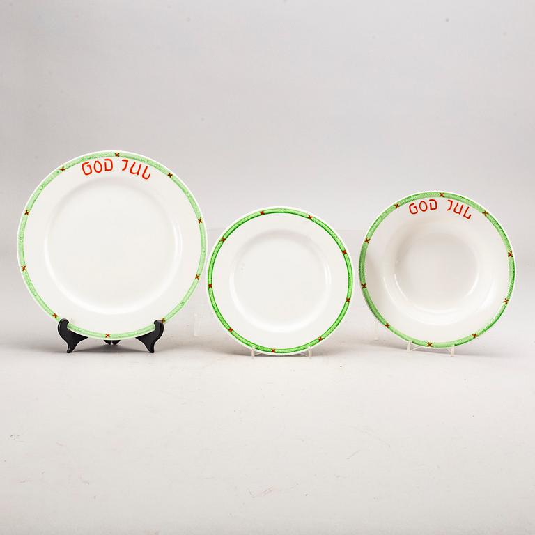 JULSERVIS,  37  delar, porslin, "God Jul", Gustavsberg.