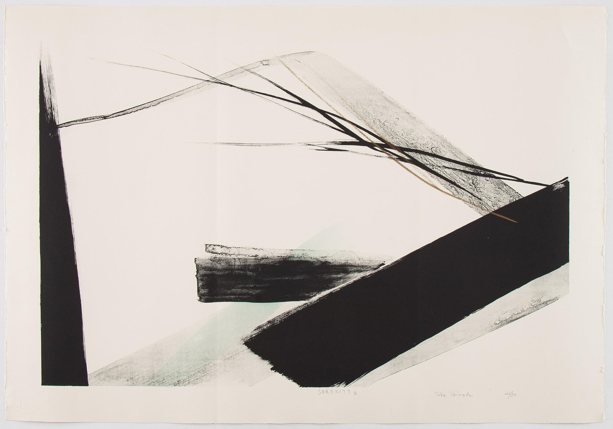 Toko Shinoda, lithograph, signed, numbered 21/30.