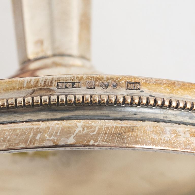 Ljusstakar, 2 par, silver, bl.a. Eric Löfman, Lidköping 1984.