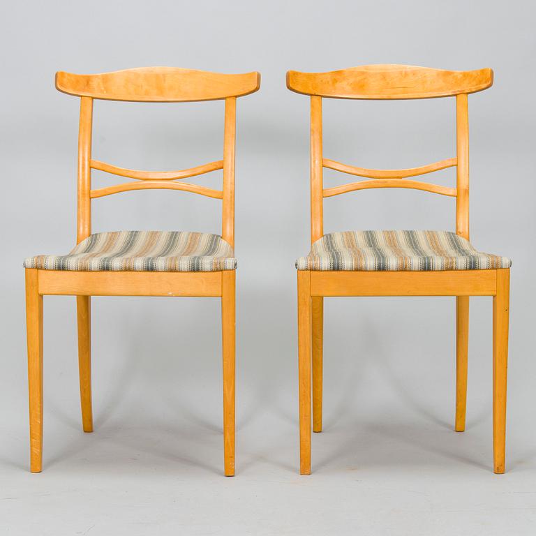 Carl Malmsten, a 1960s 'Herrgården' dining table and ten 'Birgitta' chairs for Bodafors.