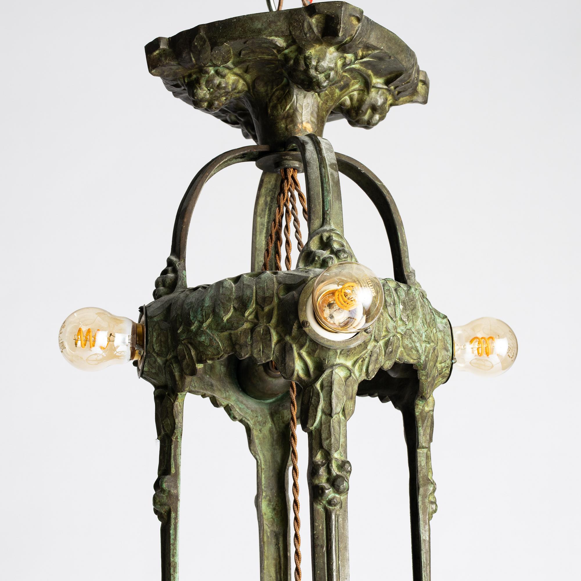 Ceiling lamp, Art Nouveau, early 20th century.