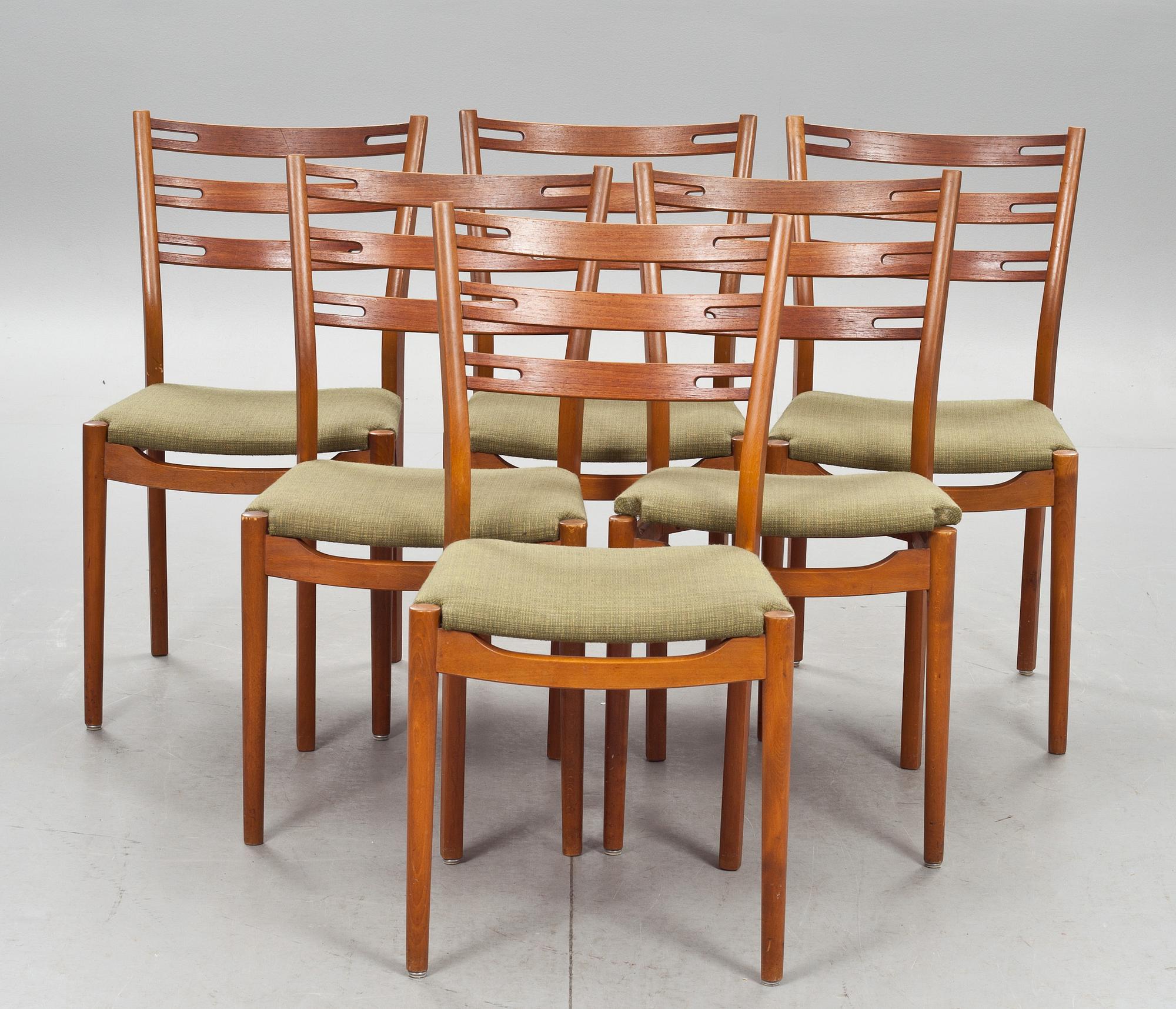 MATBORD, "Napoli", David Rosén samt STOLAR, 6 st, 1950/60-tal.