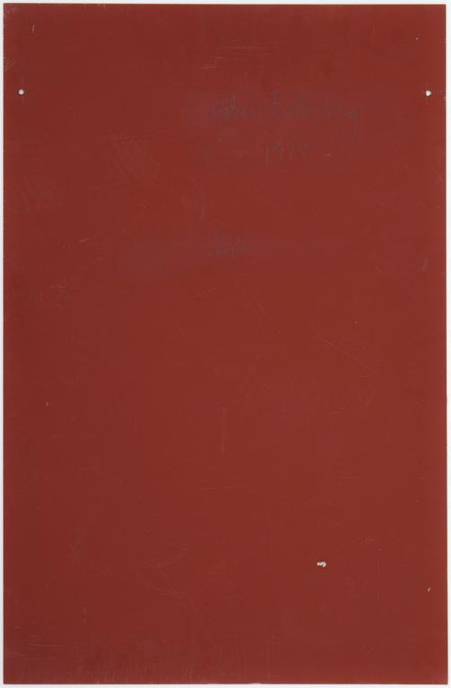 HÅKAN REHNBERG, triptyche, mixed media on sheet metal, signed and dated 1987 on verso.