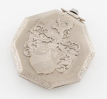 Invicta, Chronometer, pocket watch, platinum/diamonds, 43 mm.