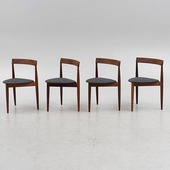 Hans Olsen, dining table and chairs, 4 pcs, Frem Røjle, Denmark, 1950s.