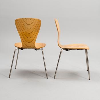 TAPIO WIRKKALA, A PAIR OF CHAIRS. Nikke. Designed in 1958. Marked Tapio Wirkkala Asko.