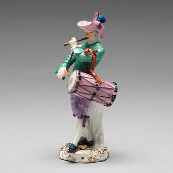 229. A Meissen figure of a musician, 18th Century.