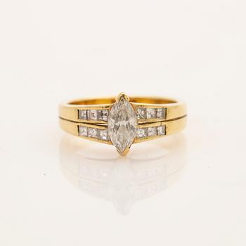 Ring, 18k gold with diamonds, Willy Wiemann.