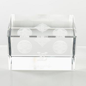 Louis Vuitton, a monogram crystal paper weight.