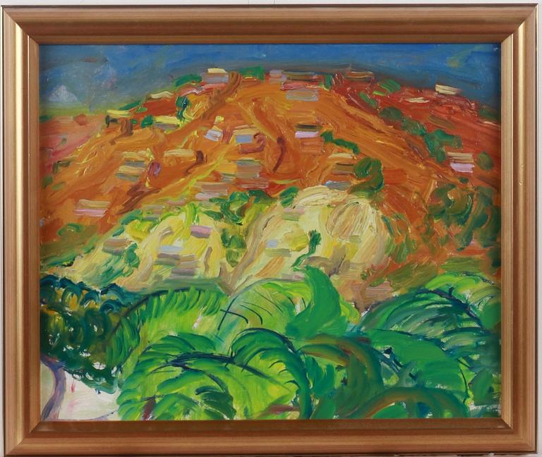 GEORG LODSTRÖM, olja på uppklistrad duk, 2 st varav en sign.