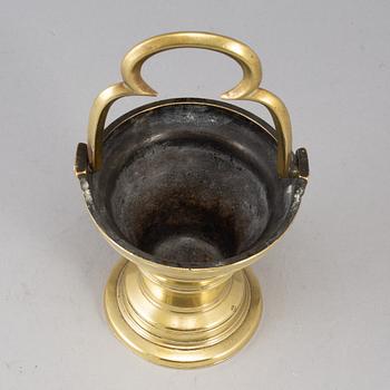 A bronze Holy Water bowl, 16th/17th century.