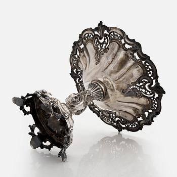 A neo-Rococo silver centrepiece bowl, Gustav Möllenborg Feron, Stockholm  1854.