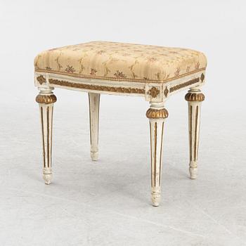 A Gustavian stool by E. Örhmark (master in in Stockholm 1777-1813).
