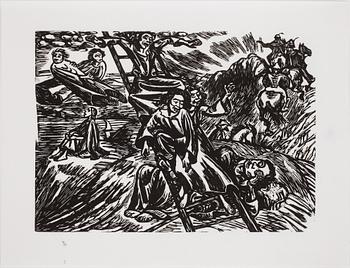 ERNST BARLACH, litografi mapp, signerade och numrerade. Mapp 70/95.