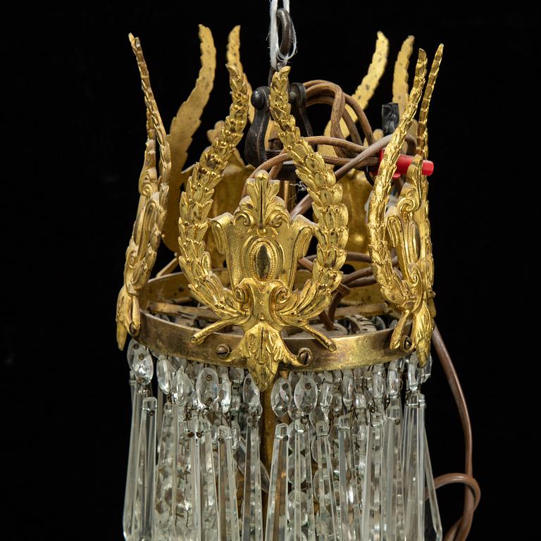 An Empire-style ceiling lamp, first half of the 20th century.