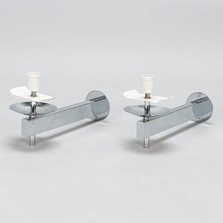 A pair of wall lights latter half of 20th century.