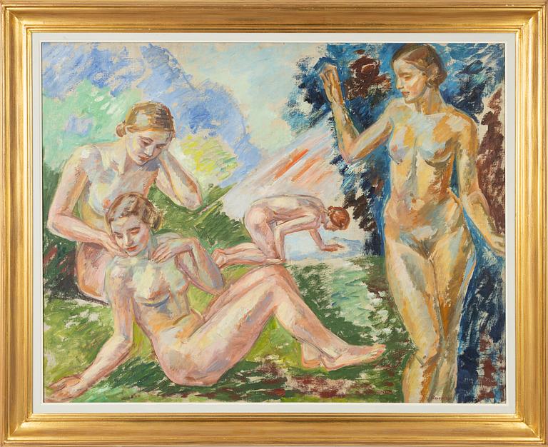 Birger Simonsson, oil on canvas, signed by the estate.
