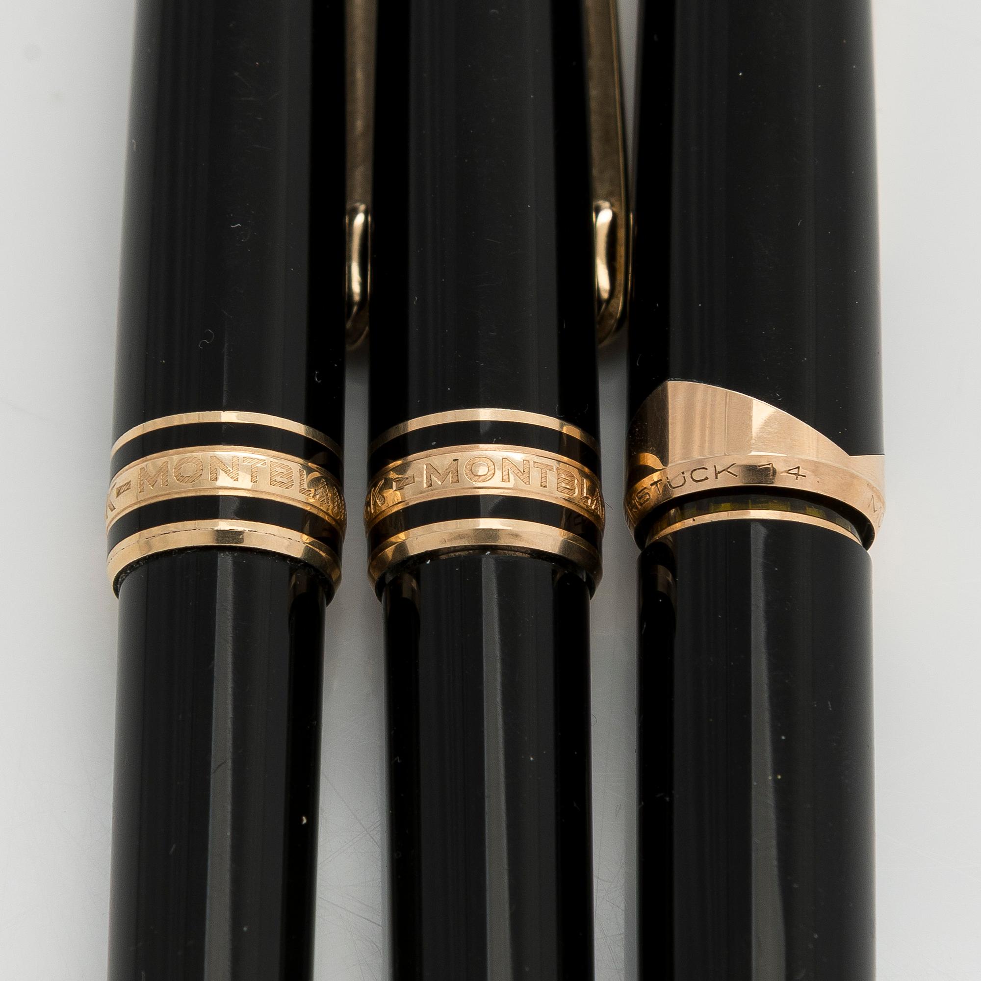 Montblanc, reservoirpenna, kulspetspenna och blyertspenna, Meisterstück.