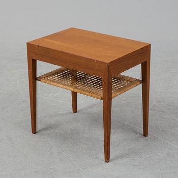 A teak bedside table by Severin Hansen for Haslev, designed 1957.
