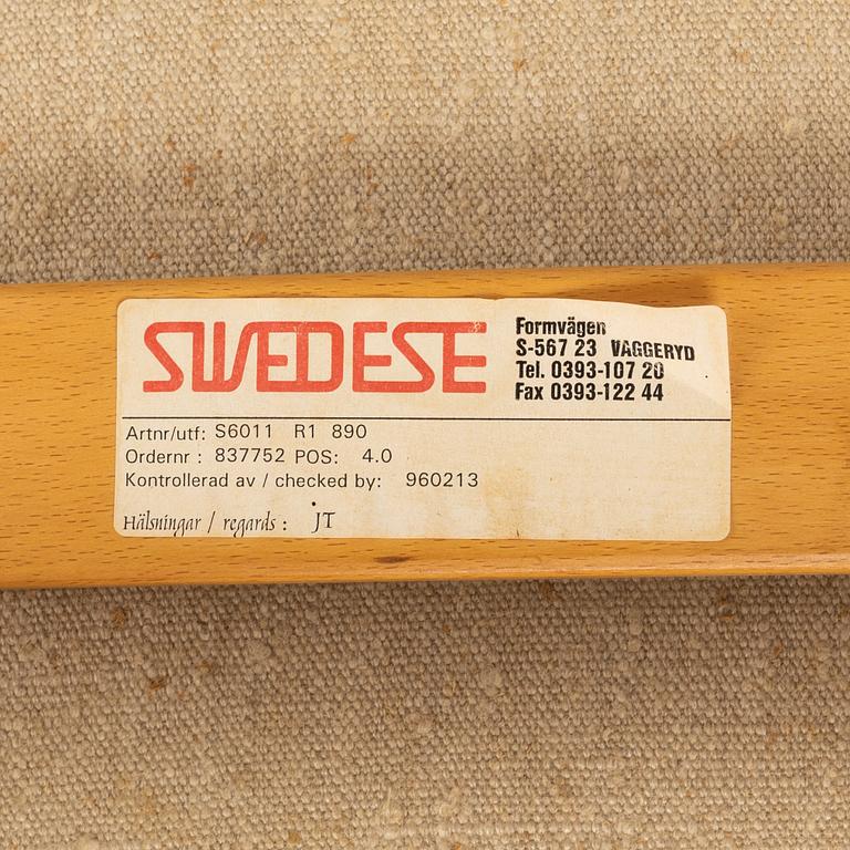 Yngve Ekström, a pair of armchairs, Swedese, late 20th century.