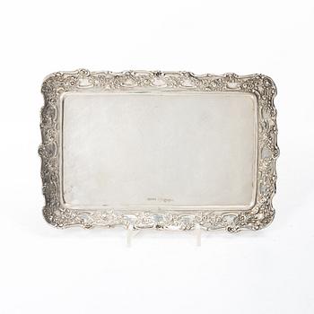 Tray, cream jug and sugar bowl, silver, GEWE, Malmö, 1959–68.