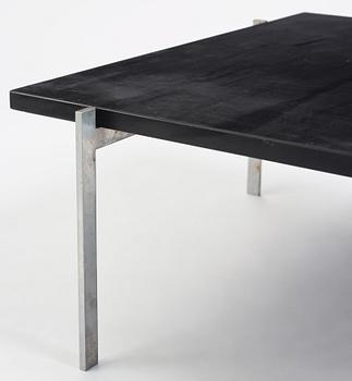 Poul Kjaerholm, a steel base and slate top 'PK61' coffee table, edition E Kold Christensen, Denmark.