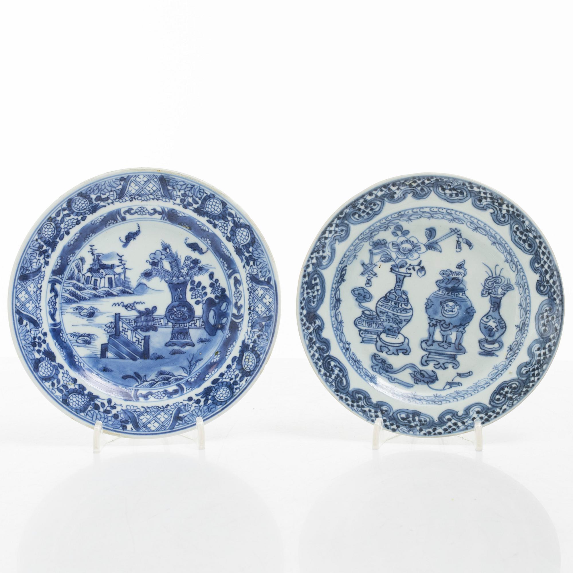 Servisdelar, 10 st, kompaniporslin, Kina, Qingdynastin, Qianlong (1736-95).