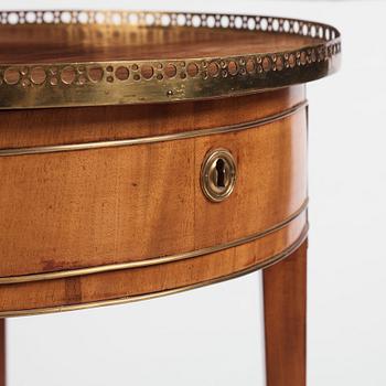 A late Gustavian mahogany table, Stockholm, late 18th century.