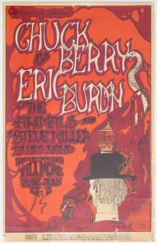 Wes Wilson, Bonnie MacLean & Greg Irons, "Bill Graham Presents", concert posters, 3 pcs. including West Coast Lithograph, 1967.