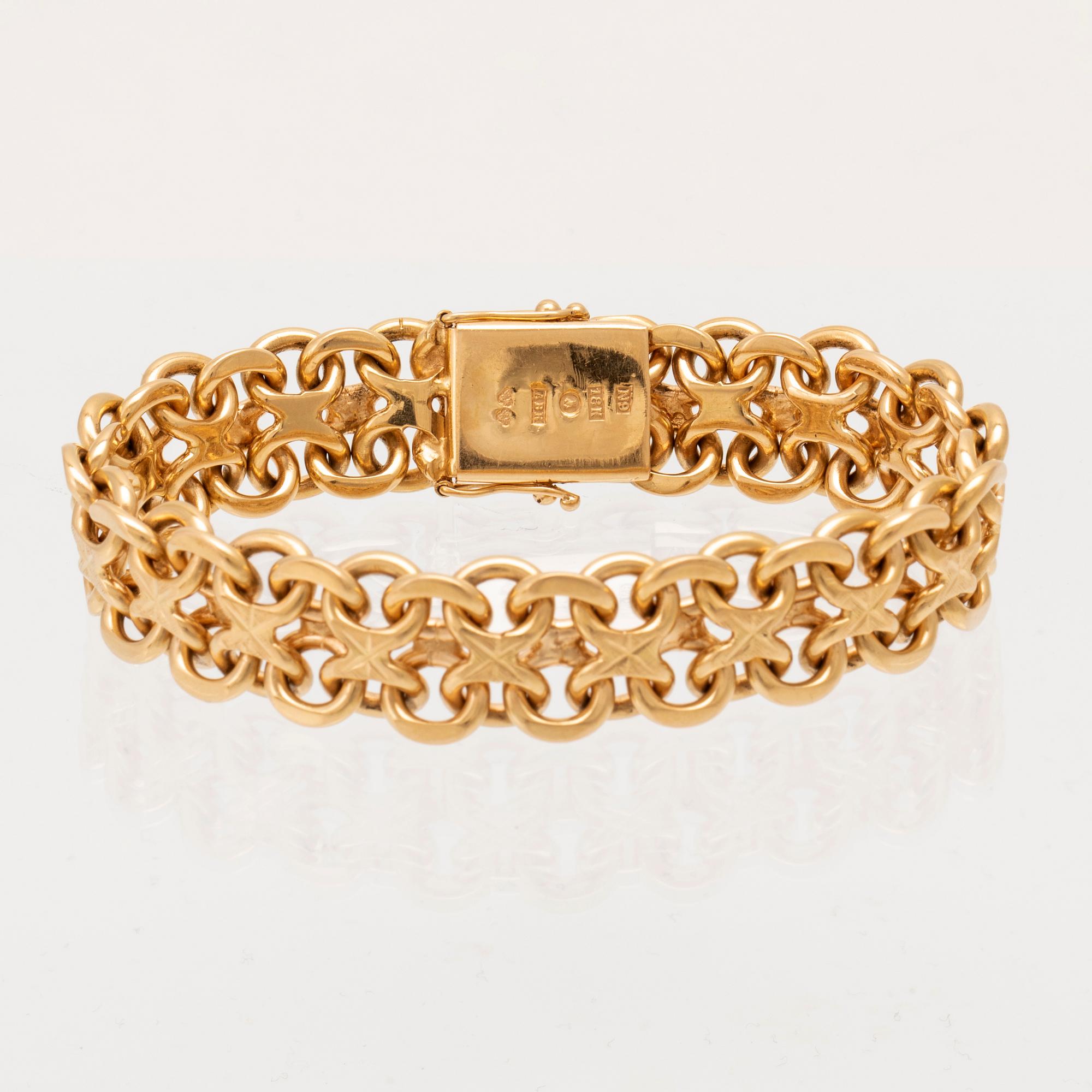 Bracelet x-link 18K gold.