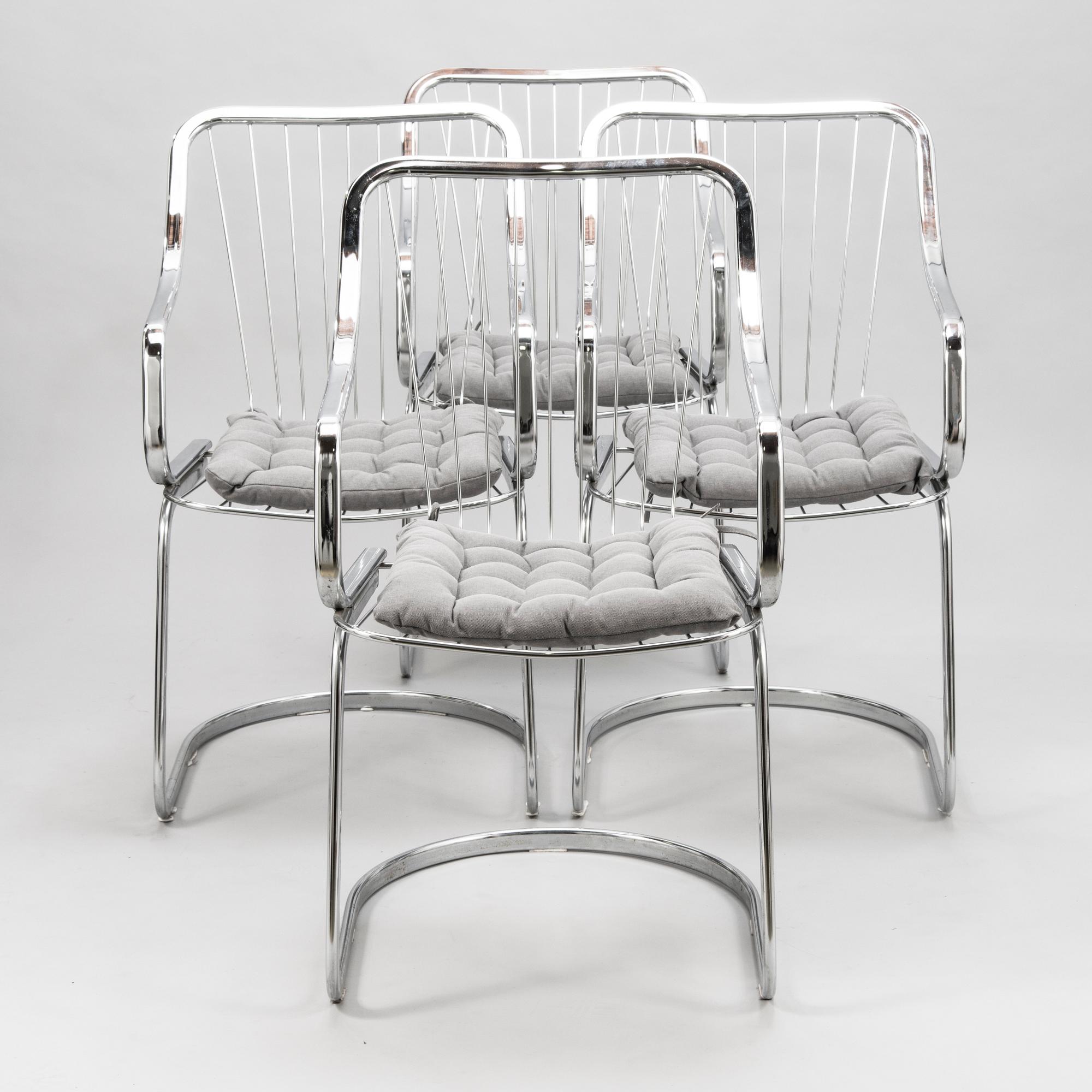 WILLY RIZZO, 4 chairs for Cidue, Italy.
