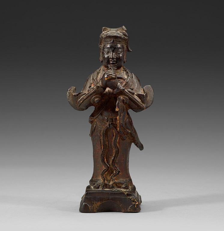 DAOISTISK GUDOM, brons, Mingdynastin (1368-1644).