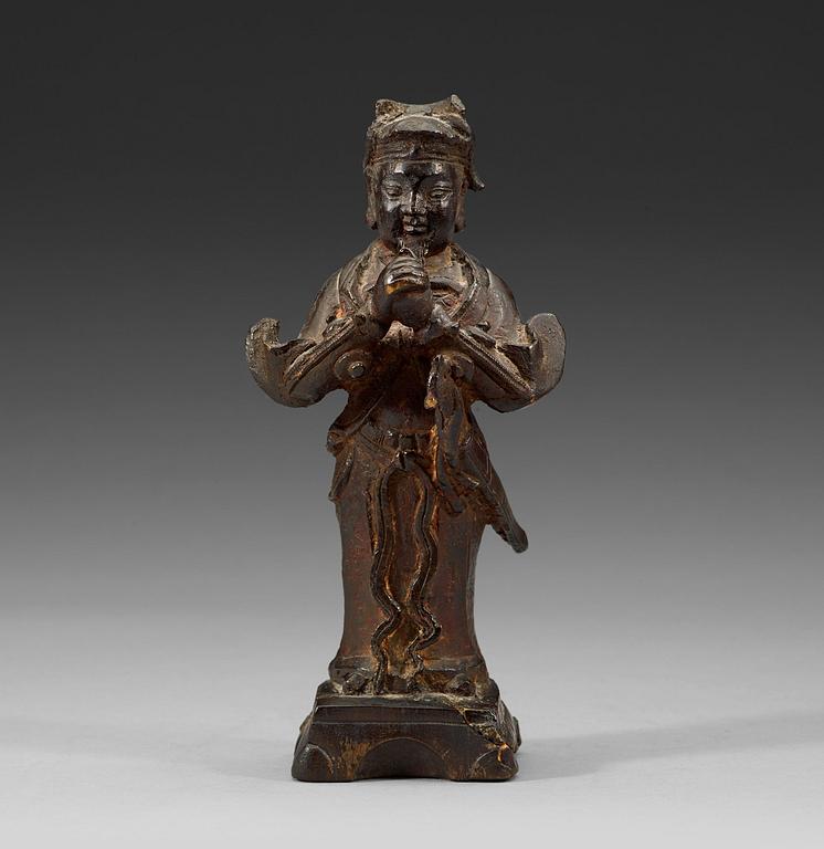 A bronze figure of a daoistic deity, Ming dynasty (1368-1644).